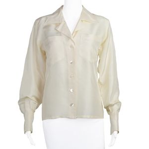 jaeger vintage silk shantung blouse